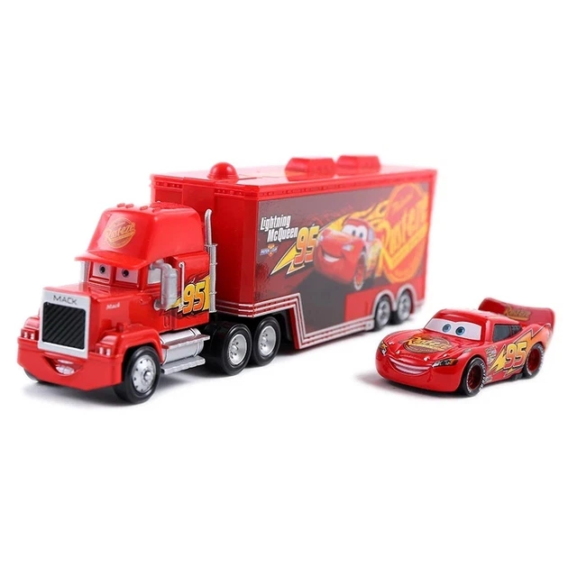 Трейлер Мак Cars Тачки. Автовоз Маквіна. Вантажівка транспортер Cars Lightning McQueen Mack Truck - зображення 2