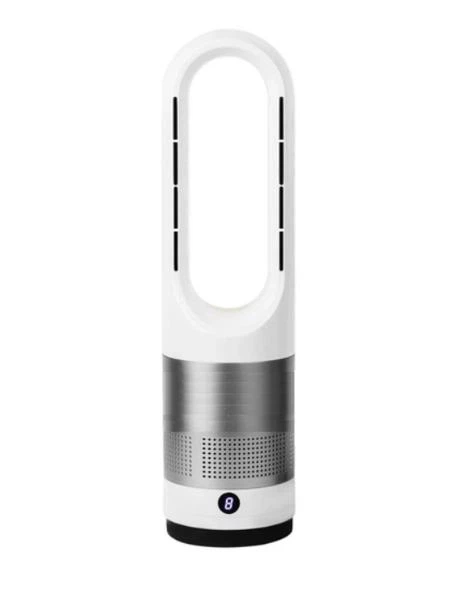 Безлопатевий вентилятор Germatic AM-018JR підлоговий 1200W зима-літо LED сенсор пульт автоповорот 80° - зображення 4