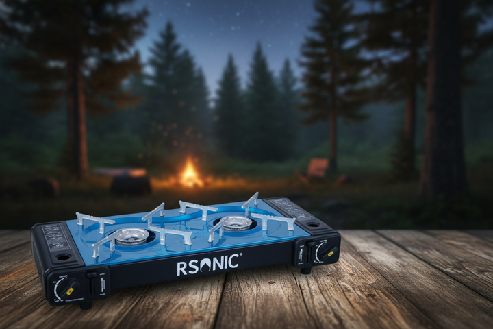 Газовая плита настольная 2 конфорки RSonic Just Camp 4016 мощность 2.3 кВт портативная кемпинговая - Фото 2 Газовая плита настольная 2 конфорки RSonic Just Camp 4016 мощность 2.3 кВт портативная кемпинговая - изображение 2
