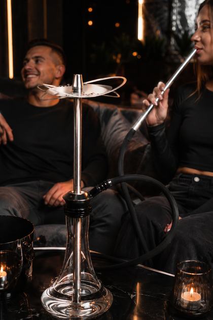 Кальян Tiaga Hookah Orbita 57 см серебристый из нержавеющей стали с прозрачной колбой 14мм - изображение 4