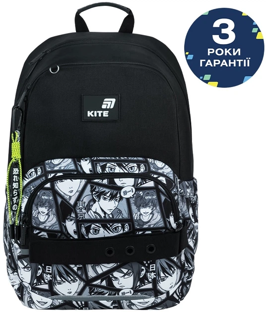 Набір Kite Anime Boy рюкзак + пенал + сумка для взуття Чорний (SET_K26-585M-5) - зображення 2