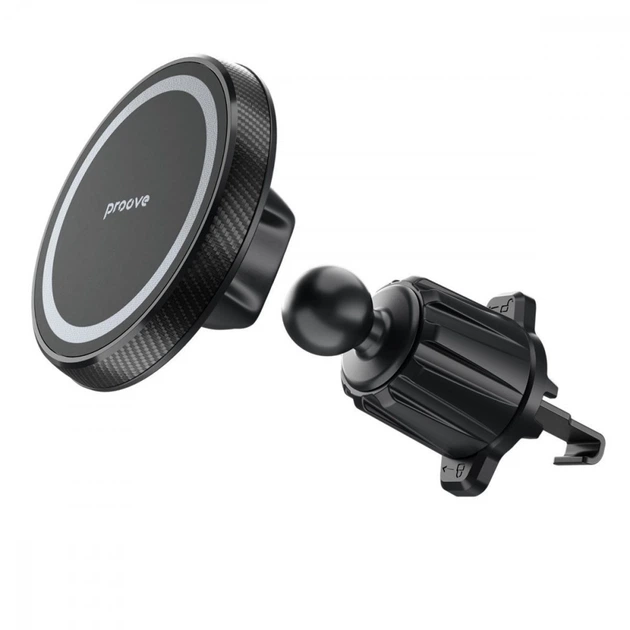 Автомобильный держатель Proove Carbon Magnetic Air Outlet Car Mount Magnetic Ring black - изображение 4
