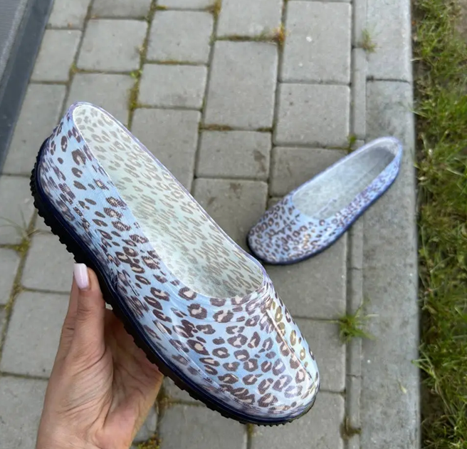 Галоші жіночі садово-городні Premium Litma резиново-силіконові леопардовий 39 - Фото 6 Галоші жіночі садово-городні Premium Litma резиново-силіконові леопардовий 39 - зображення 6