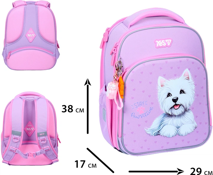 Рюкзак каркасный YES S-78M Stay Pawesome 38х29х17 см Purple (5056574499967) - изображение 3