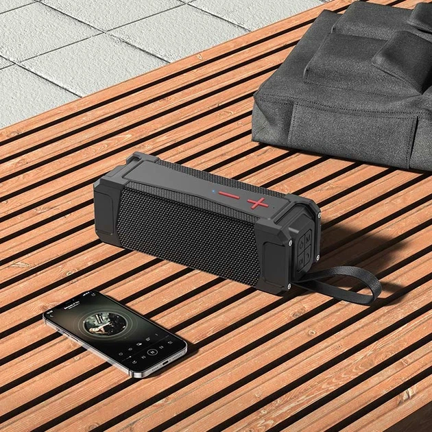 Портативная колонка Hoco HC6 Magic Sports BT Speaker 10W*2 IPX6 Black - Фото 5 Портативная колонка Hoco HC6 Magic Sports BT Speaker 10W*2 IPX6 Black - изображение 5