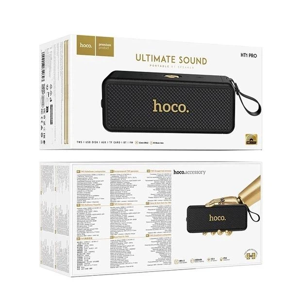 Портативная колонка Hoco HT1 Max Marquis Sports BT Speaker 20W*2 Black - изображение 5