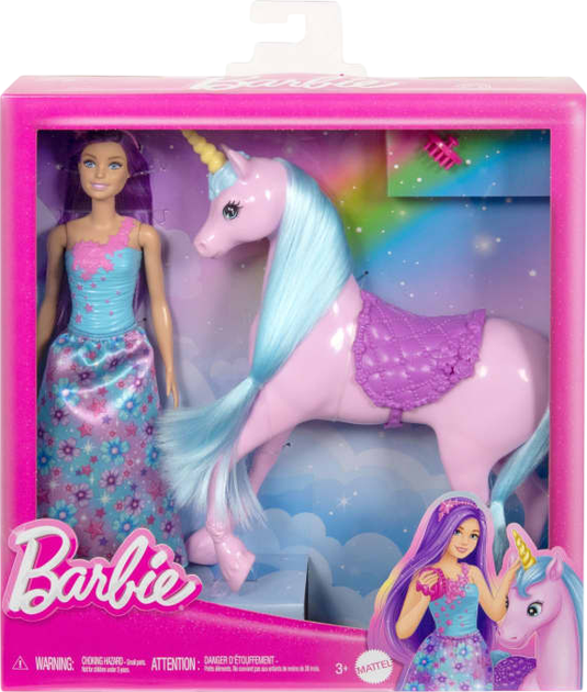 Ігровий набір Barbie Лялька та єдиноріг HYT62 (194735255368) - Фото 1 Ігровий набір Barbie Лялька та єдиноріг HYT62 (194735255368) - зображення 1
