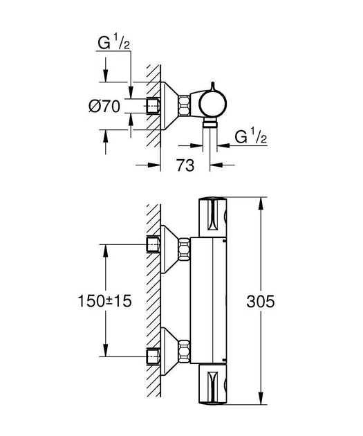 Grohe Grohtherm 800 Термостат для душу (1022022430) - зображення 4
