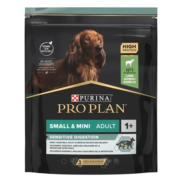 Pro Plan (Про План) Adult Small & Mini Sensitive Digestion сухий корм для дрібних порід з ягнятком, 700 г - Фото 1 Pro Plan (Про План) Adult Small & Mini Sensitive Digestion сухий корм для дрібних порід з ягнятком, 700 г - изображение 1
