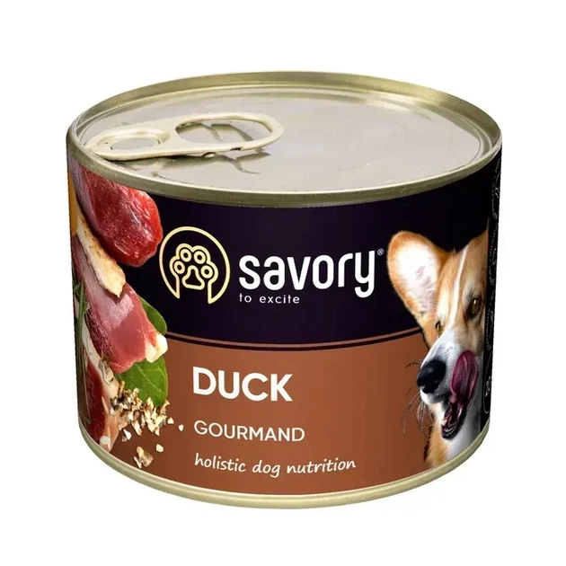 Savory Adult вологий корм для собак 200 г — качка - Фото 1 Savory Adult вологий корм для собак 200 г — качка - зображення 1