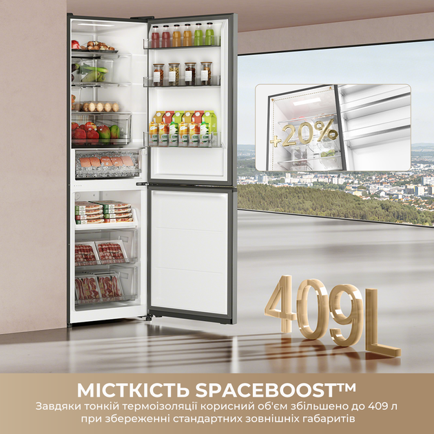 Двухкамерный холодильник Dreame MegaPro DRB400WMYEUA - изображение 2