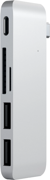 USB-хаб Satechi Type-C USB 3.0 Passthrough Hub Silver (ST-TCUPM) - зображення 2