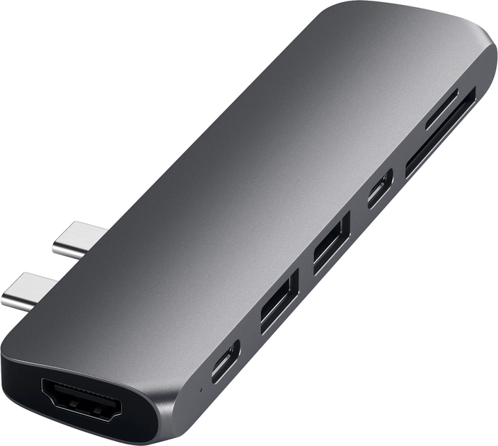 USB-хаб Satechi Aluminum Type-C Pro Hub Adapter Space Gray (ST-CMBPM) - зображення 2