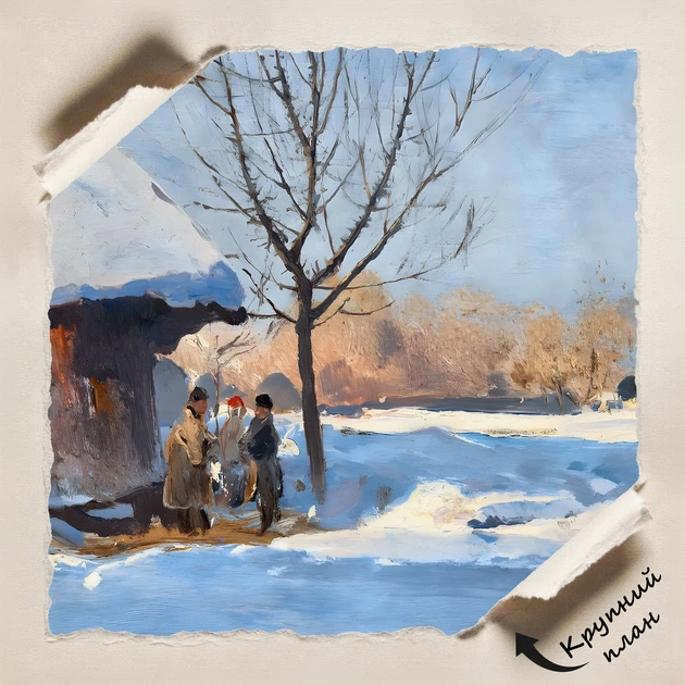 Постер Українське село взимку, Васильківський Сергій, A3 28×42 см (id6899) - зображення 4