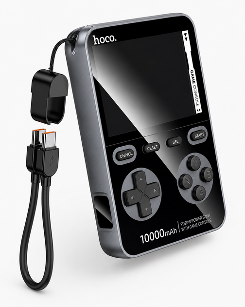Ретро консоль Hoco Q47 — 1500 игр и power bank - Фото 1 Ретро консоль Hoco Q47 — 1500 игр и power bank - изображение 1
