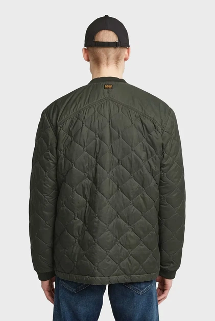 Чоловічий темно-зелений бомбер Quilted G-Star RAW XL D26878,E063 - Фото 4 Чоловічий темно-зелений бомбер Quilted G-Star RAW XL D26878,E063 - зображення 4