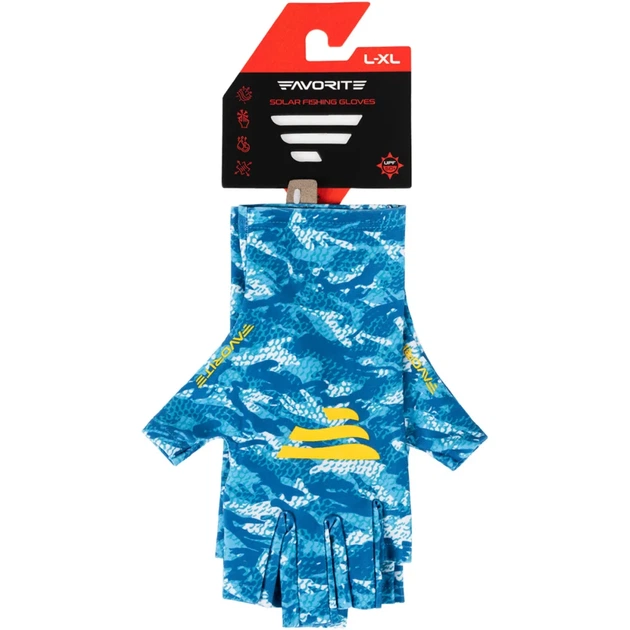 Рукавички Favorite Solar Fishing Gloves 5 Cut S/M к:white/blue - зображення 5