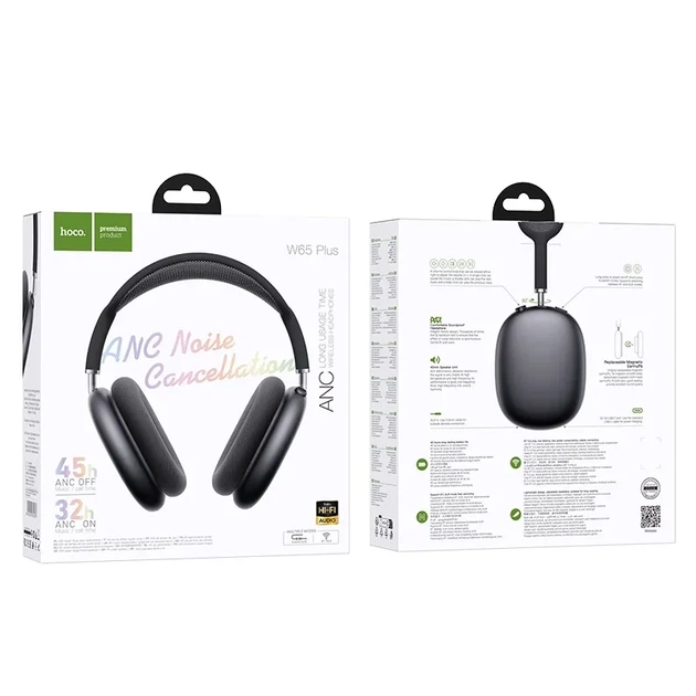Навушники HOCO W65 Plus Happy ANC BT headphones Deep Space Gray 6942007650397 - зображення 2