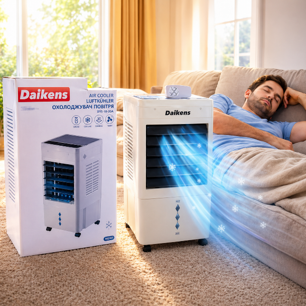 Охолоджувач-зволожувач підлоговий Daikens KYS-30-105L 3800w - зображення 5
