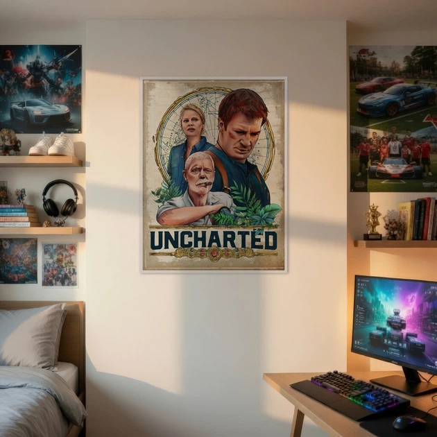 Постер Анчартед, Uncharted, декор комнаты геймера, A3 40×30 см (id2886) - изображение 2
