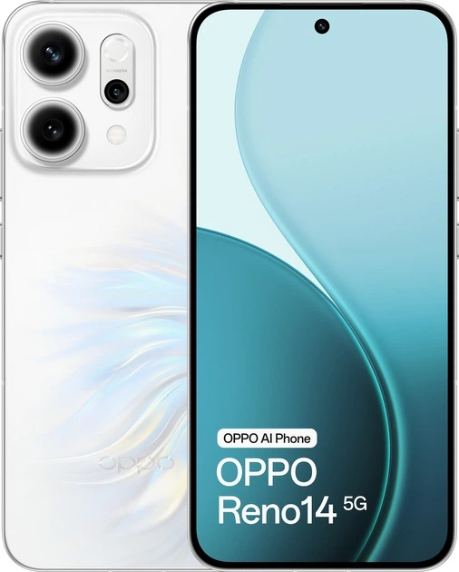 Smartfon OPPO Reno14 12/256GB Opal White (CPH2737 WHITE 12/256) - Zdjęcie 1 Smartfon OPPO Reno14 12/256GB Opal White (CPH2737 WHITE 12/256) - obraz 1