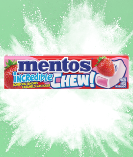 Жевательная резинка Mentos Incredible Chew Strawberry со вкусом клубники 45 г - изображение 3