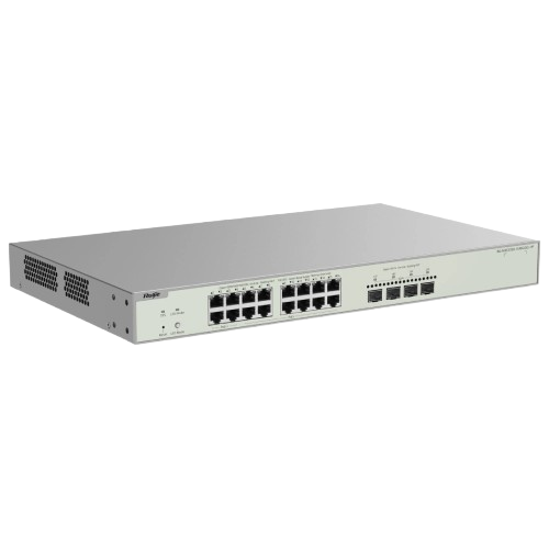 Коммутатор управляемый Ruijie Reyee RG-NBS3300-16MG4XS-HP 16-портовый 160 Гбит/с с 4xSFP+ и 16xRJ45 2.5 Гбит/с PoE White (RG-NBS3300-16MG4XS-HP) - изображение 3