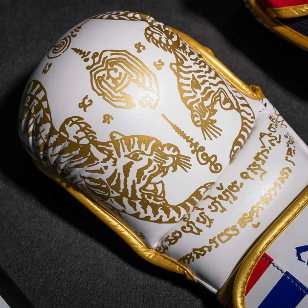 Рукавички для ММА Phantom Muay Thai розмір L/XL, біло-золотисті - изображение 4