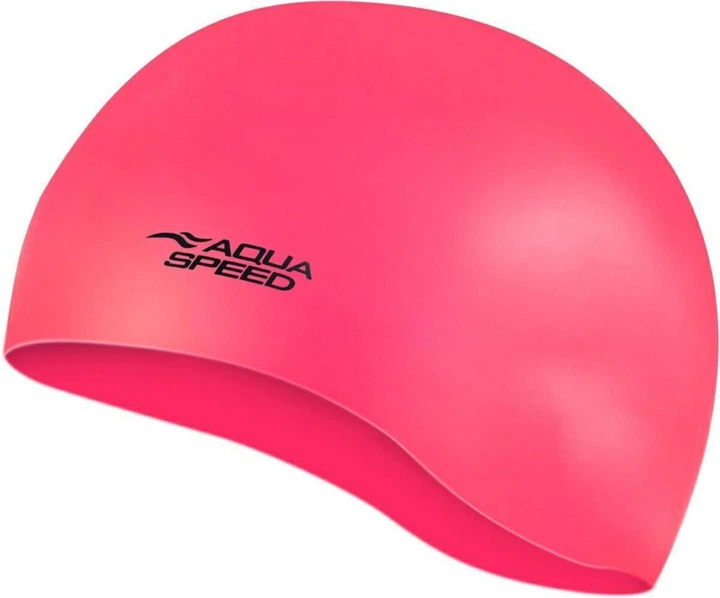 Шапочка доросла для басейну Aqua Speed MONO Рожевий - Фото 1 Шапочка доросла для басейну Aqua Speed MONO Рожевий - зображення 1