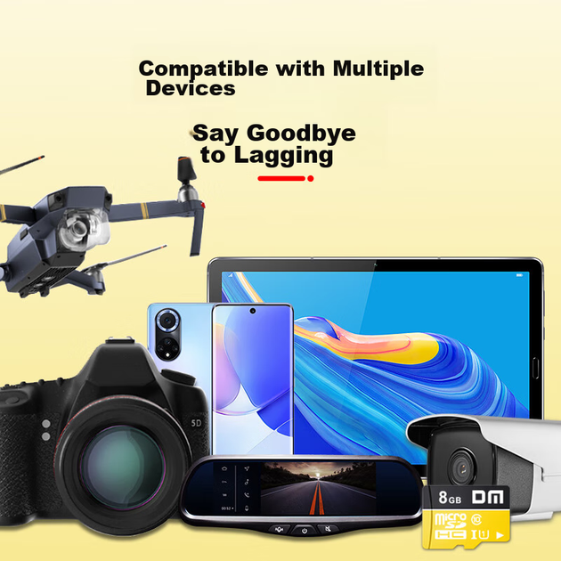 Карта памяти DM Daimai 8 ГБ TF (MicroSD), желтая, высокоскоростная карта памяти C10 для мобильных телефонов, видеорегистраторов и камер видеонаблюдения. - Фото 6 Карта памяти DM Daimai 8 ГБ TF (MicroSD), желтая, высокоскоростная карта памяти C10 для мобильных телефонов, видеорегистраторов и камер видеонаблюдения. - изображение 6