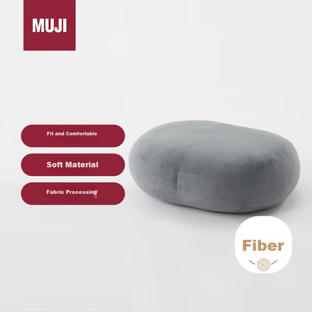 Мягкая подушка MUJI для поддержки спины, подушка для сна, подушка для изголовья кровати, подушка для стула, угольно-серый цвет. - изображение 4
