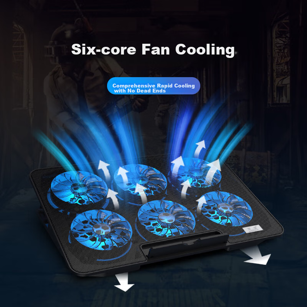 Охлаждающая подставка для ноутбука SUOHUANG S6 с регулируемой скоростью - изображение 7