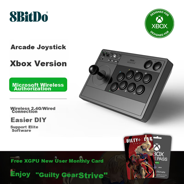 8BitDo Аркадний стік 8BitDo для бойової гри Street Fighter 6, версії Microsoft Xbox XSX One Iron Fist 8, Wolfenstein: The New Order, ігровий контролер у реальному часі для ПК, комп'ютера, Steam - Фото 4 8BitDo Аркадний стік 8BitDo для бойової гри Street Fighter 6, версії Microsoft Xbox XSX One Iron Fist 8, Wolfenstein: The New Order, ігровий контролер у реальному часі для ПК, комп'ютера, Steam - зображення 4