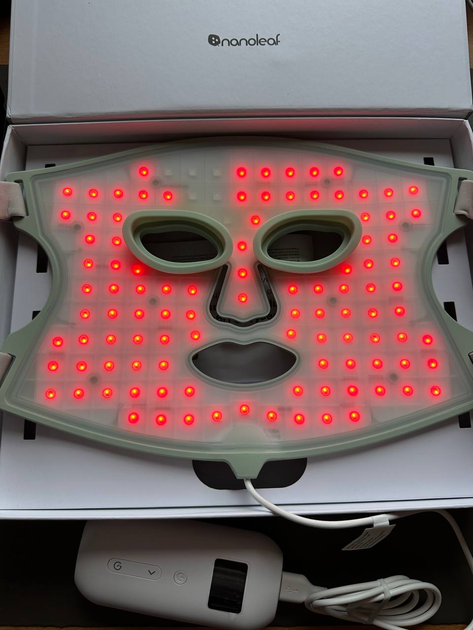 Уценка LED-маска для лица Nanoleaf: светодиодная терапия 7 режимов, одобрено FDA, аккумуляторная — от акне и морщин - изображение 5