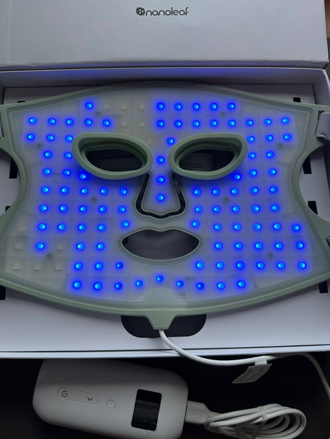 Уценка LED-маска для лица Nanoleaf: светодиодная терапия 7 режимов, одобрено FDA, аккумуляторная — от акне и морщин - изображение 7