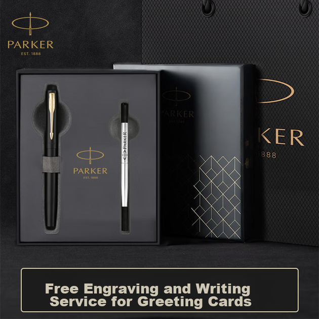 Ручка Parker Signature, подарочный набор для офиса в стиле «Год Лошади», классическая ручка для письма в подарочной коробке. Шариковая ручка Weiyaxl Classic черного цвета с золотым зажимом и стержнем в подарочной коробке. - Фото 4 Ручка Parker Signature, подарочный набор для офиса в стиле «Год Лошади», классическая ручка для письма в подарочной коробке. Шариковая ручка Weiyaxl Classic черного цвета с золотым зажимом и стержнем в подарочной коробке. - изображение 4