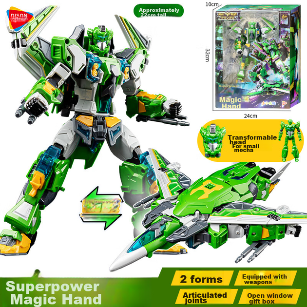 Игрушка-трансформер DISON Transforming Alliance 2 Super Transformation War God Robot, портативная игрушка, комбинированный механизм, подарок на день рождения для детей, новогодний подарок для мальчиков. - изображение 4