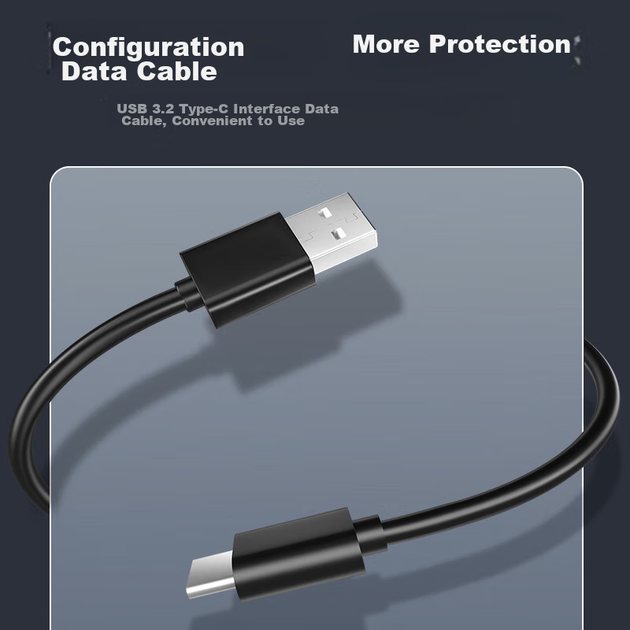 Зовнішній корпус для жорсткого диска EAGET M.2 SATA/NGFF, інтерфейс USB 3.0, для SSD, сумісний із настільними та ноутбуками - зображення 10