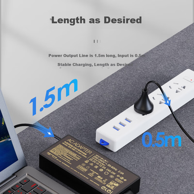 Elei ASUS Tianxuan, Shenzhou, MSI Mechanical Revolution Laptop Power Adapter 240W 20V12A ASUS ROG Bingren 4PLUS GX701L/G5525 - изображение 5