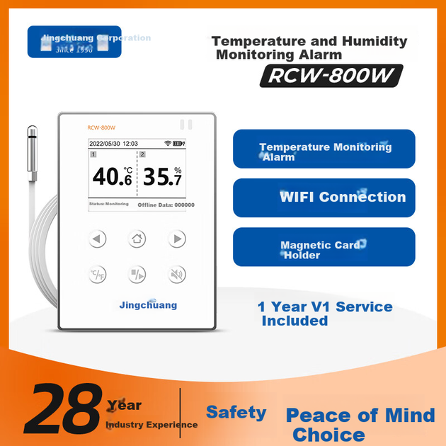 Дистанционный датчик температуры и сигнализации Elitech RCW-800W для серверных помещений, промышленный складской измеритель температуры и влажности с подключением по Wi-Fi. - изображение 5