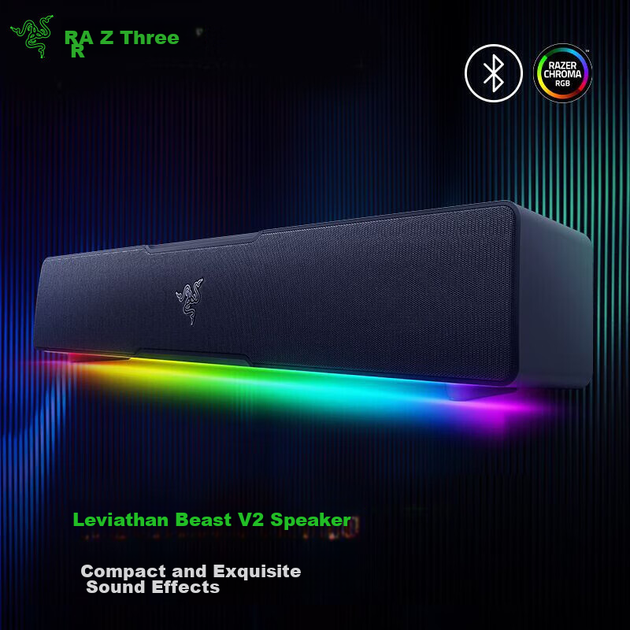 Ігрова панельна колонка Razer Livetan Giant V2 X, світлодіодні ефекти RGB, колонка для настільного комп'ютера, чорний Myth: Wukong - зображення 3
