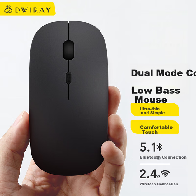 Беспроводная Bluetooth-мышь DiyiGongfang Ultra-Thin Dual-Mode, совместимая с Apple, для MacBook Pro/Air/13/14/m1/m2/iPad, планшетов и ноутбуков, перезаряжаемая. - изображение 4