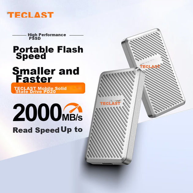 SSD диск Teclast PD20 1TB USB 3.2 Gen 2x2 Type-C (TP1TBPD20) External Grey - зображення 5