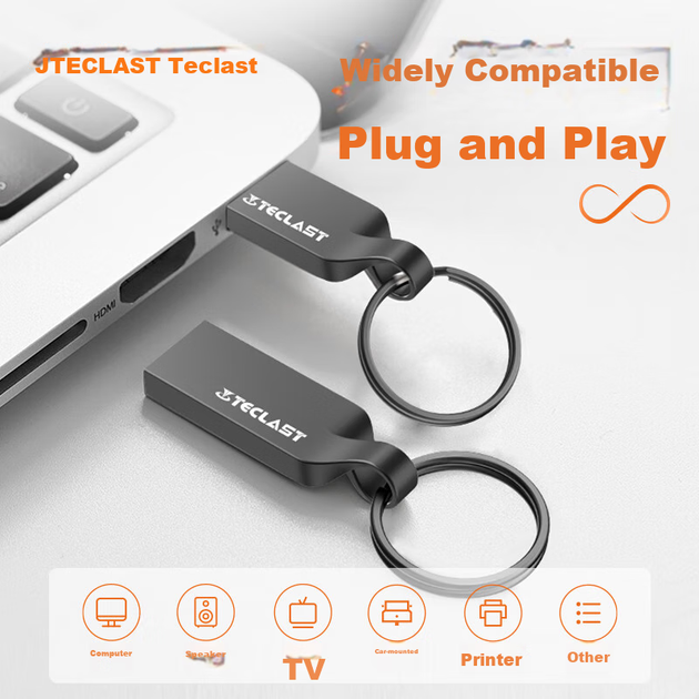 Високошвидкісний USB-флеш-накопичувач TECLAST 32 ГБ, велика ємність, USB 3.2 для комп'ютера та офісного використання, швидкість читання 150 МБ/с, системне сховище, портативний автомобільний музичний плеєр, металевий USB-накопичувач для відеореєстратора - изображение 8