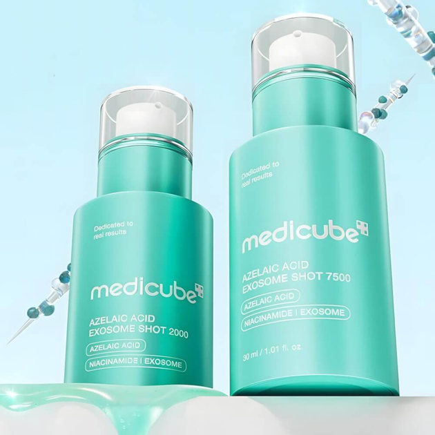 Сироватка з азелаїновою кислотою, екзосомами та спікулами MEDICUBE Azelaic Acid Exosome Shot 7500 30 мл - зображення 3