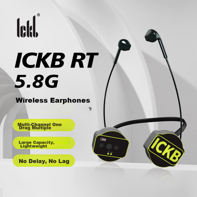 Гарнитура Ickb RT 5.8G беспроводная для караоке/стримов, внутриканальная - изображение 5
