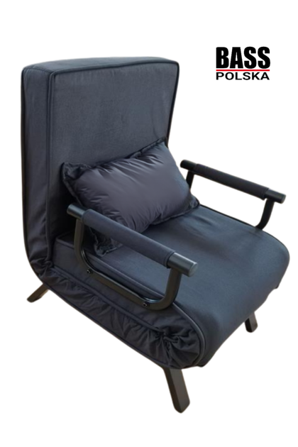 Кресло-раскладушка 3в1 кресло для сна кровать и шезлонг Bass Polska BH 30041 серый 189х55х27 см - Фото 7 Кресло-раскладушка 3в1 кресло для сна кровать и шезлонг Bass Polska BH 30041 серый 189х55х27 см - изображение 7
