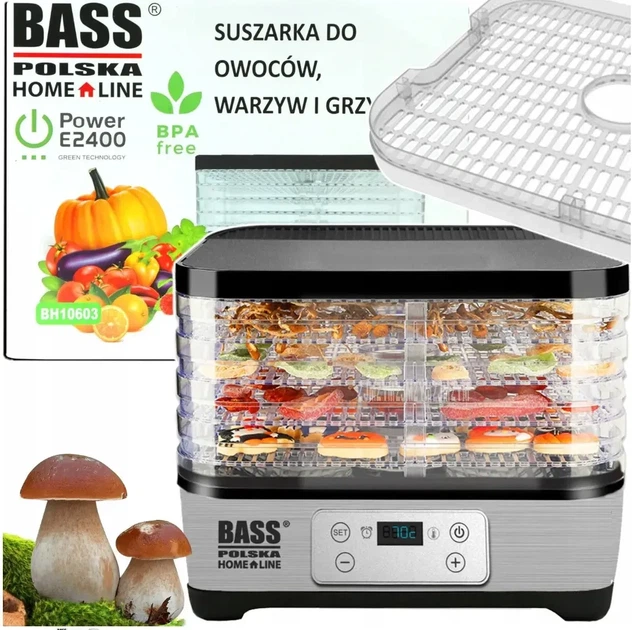 Сушилка для овощей и фруктов с регулируемыми лотками Bass Polska BH 10603 300 Вт - изображение 2