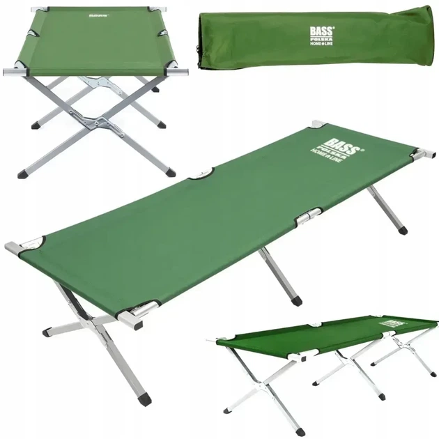 Походная кровать Bass Polska BH 31001 зеленый 190х70х45 см - Фото 2 Походная кровать Bass Polska BH 31001 зеленый 190х70х45 см - изображение 2
