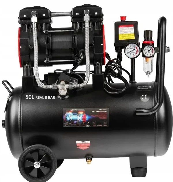 Компрессор безмасляный 50L Kraft&Dele KD1386 66х31х57 см - изображение 2